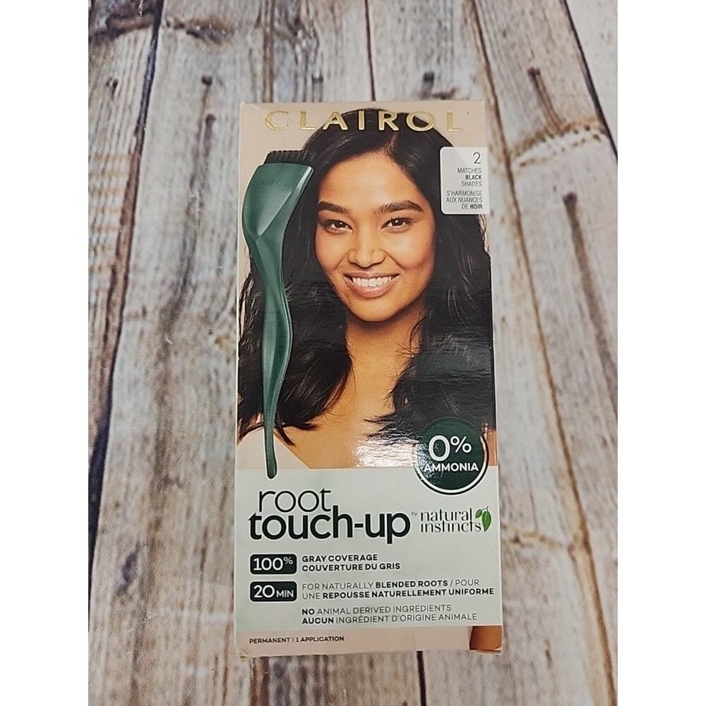 Clairol Natural Instincts Root Touch Up Permanent Color #2 Black SEALED NEW